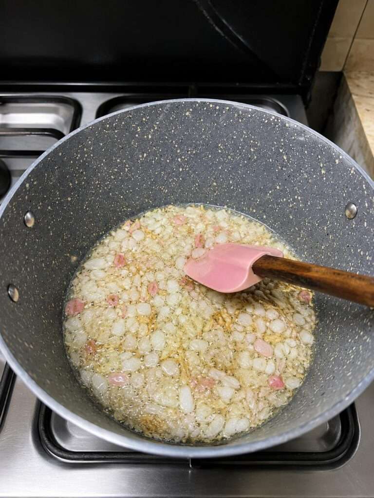 Chopped onions sautéed until lightly golden in oil